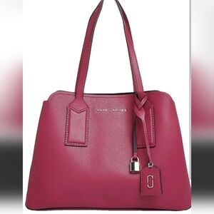 Marc Jacobs The Editor Tote Bag Pebbled Leather Tailored Oversized Cabernet NWT